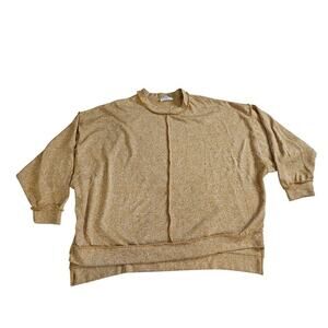 Zenana Women's Dolman Sleeve Mustard Small Sweater